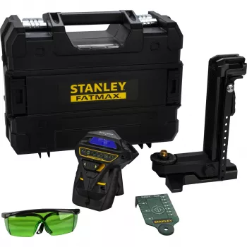 Stanley FatMax X3G 360° Green Beam 3-Ebenen-Laser mit TSTAK-Koffer, 35m Reichweite, 10.8V Li-Ion