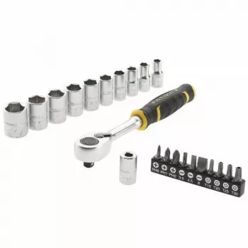 STANLEY 1/2 Zoll Ratschen-Set 120T Stecknüsse und Bits