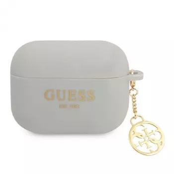 Guess GUAPLSC4EG AirPods Pro Hülle Grau Silikon Charm 4G Kollektion