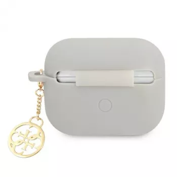 Guess GUAPLSC4EG AirPods Pro Hülle Grau Silikon Charm 4G Kollektion