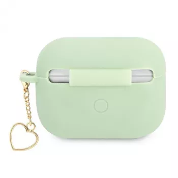 GUESS GUAPLSCHSN AirPods Pro Hülle Grün Silikon Charm Heart Collection