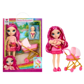 MGA Rainbow High Jr High Babysitters Modepuppe - Stella Monroe, 23 cm voll bewegliche Sammlerpuppe mit Babysitting-Zubehör
