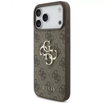 GUESS 4G Big Logo Hülle für iPhone 17 Pro Max / 18 Pro Max - Braun