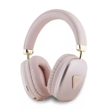 GUESS Metallic Triangle Logo On-Ear Bluetooth-Kopfhörer V5.3 Pink
