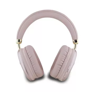 GUESS Metallic Triangle Logo On-Ear Bluetooth-Kopfhörer V5.3 Pink