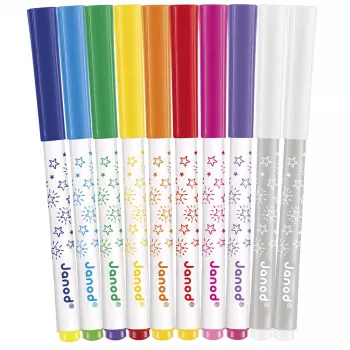Janod Magic Farbwechsel-Filzstifte, 10 Farben