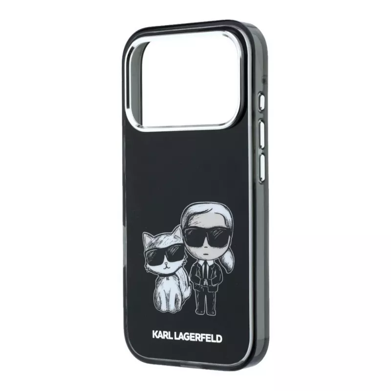 Karl Lagerfeld Karl & Choupette Bodies Sketch Print MagSafe Hülle für iPhone 18 Pro Max / 17 Pro Max - Schwarz