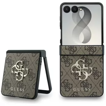 GUESS Big 4G Logo Hard Case für Samsung Galaxy Z Flip4 - Braun