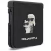 Karl Lagerfeld Karl & Choupette Saffiano Pins Hülle für Samsung Galaxy Z Flip5 - Schwarz