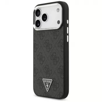 GUESS 4G Triangle Logo MagSafe-Hülle für iPhone 18 Pro Max / 17 Pro Max - Schwarz & Silber