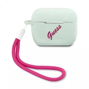 GUESS Vintage Silikonhülle für AirPods Pro - Blau Fuchsia