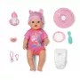 ZAPF CREATION Baby born Emma Click & Play 43 cm interaktive Puppe mit rosa Strampler und Hut