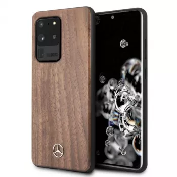 Mercedes-Benz Wood Line Walnuss Hartschale für Samsung Galaxy S20 Ultra (G988) - Braun