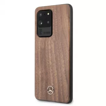 Mercedes-Benz Wood Line Walnuss Hartschale für Samsung Galaxy S20 Ultra (G988) - Braun