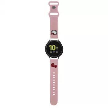 Hello Kitty Universelles Silikon-Armband mit Kitty-Kopf-Motiv, Pink, 20 mm