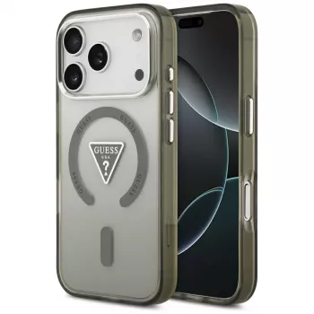 GUESS IML Gradient Triangle Logo MagSafe Hülle für iPhone 17 Pro Max - Khaki