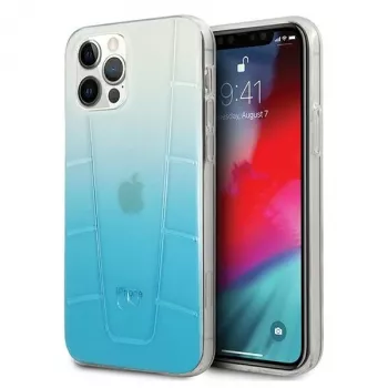 Mercedes-Benz MEHCP12LCLGBL iPhone 12 Pro Max Hardcase Transparent Line Blau