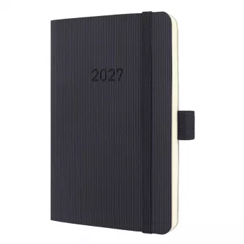 Sigel Conceptum C2723 Wochenkalender 2027, ca. A6, Softcover, schwarz