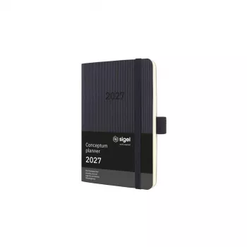 Sigel Conceptum C2723 Wochenkalender 2027, ca. A6, Softcover, schwarz