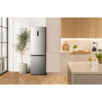 Gorenje NRK620EAXL4 Freistehender Kühl- und Gefrierschrank, 331L Gesamtkapazität, NoFrost Plus, Edelstahl-Optik, Energieklasse E