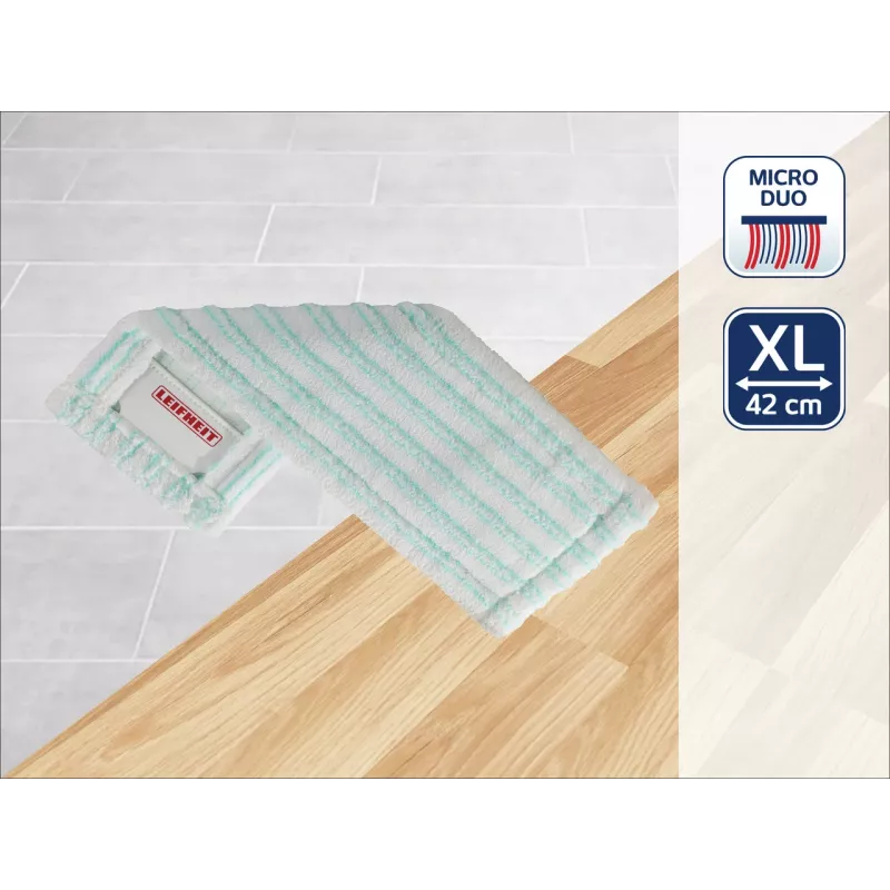 Leifheit Micro Duo Ersatz-Wischbezug Türkis Weiß