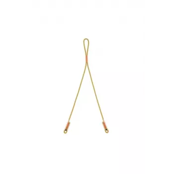 Dynapark Positionssicherungs-Leash 80 cm - 22 kN Polyamid-Gurtband, CE EN 354, genähte Schlaufen mit Kauschen, Gelb/Schwarz