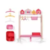 ZAPF CREATION BABY born Kleiderstange Puppenkleiderschrank mit Aufbewahrungsboxen und Bügeln
