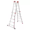 Hailo M80 4x5 Sprossen Mehrzweck-Kombinationsleiter, Aluminium, 20 Sprossen, 150 kg, EN 131 Professional