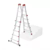 Hailo M80 4x5 Sprossen Mehrzweck-Kombinationsleiter, Aluminium, 20 Sprossen, 150 kg, EN 131 Professional