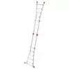 Hailo M80 4x5 Sprossen Mehrzweck-Kombinationsleiter, Aluminium, 20 Sprossen, 150 kg, EN 131 Professional