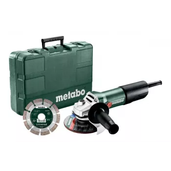 Metabo W 850-125 125 mm Winkelschleifer-Set mit Diamanttrennscheibe und Transportkoffer