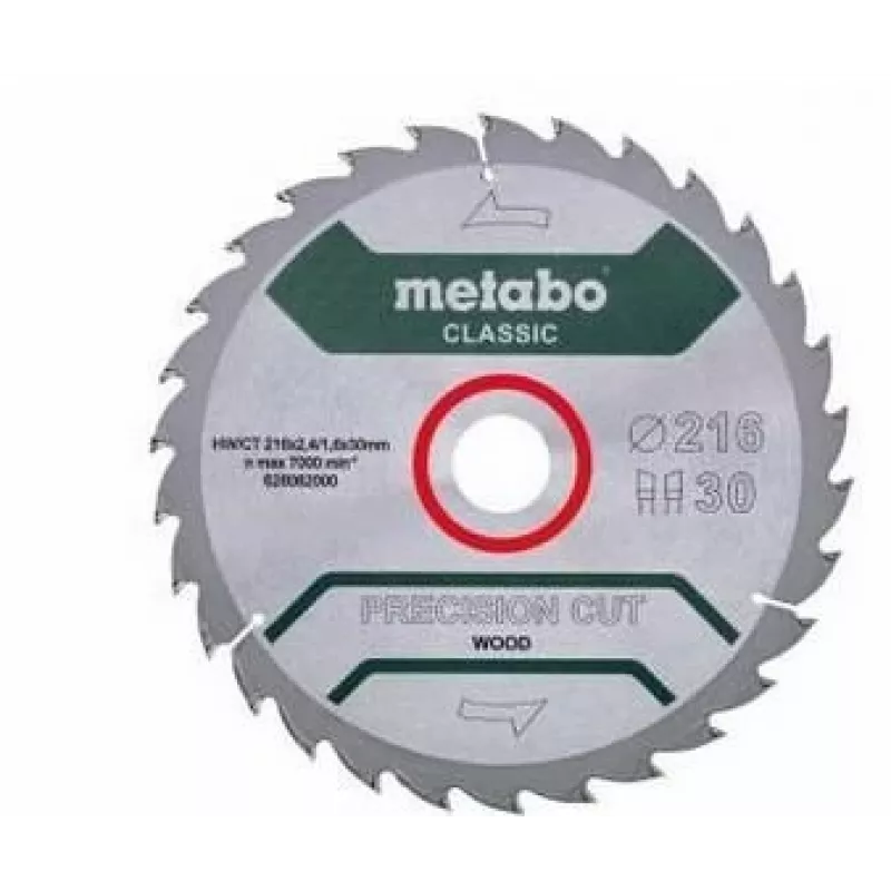 Metabo 628062000 Precision Cut Classic Kreissägeblatt 216mm x 30mm x 40T