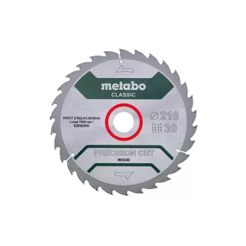 Metabo 628062000 Precision Cut Classic Kreissägeblatt 216mm x 30mm x 40T