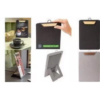 SIGEL Menü-Klemmbrett KB224 Hellgrau Braun A4 PU MDF