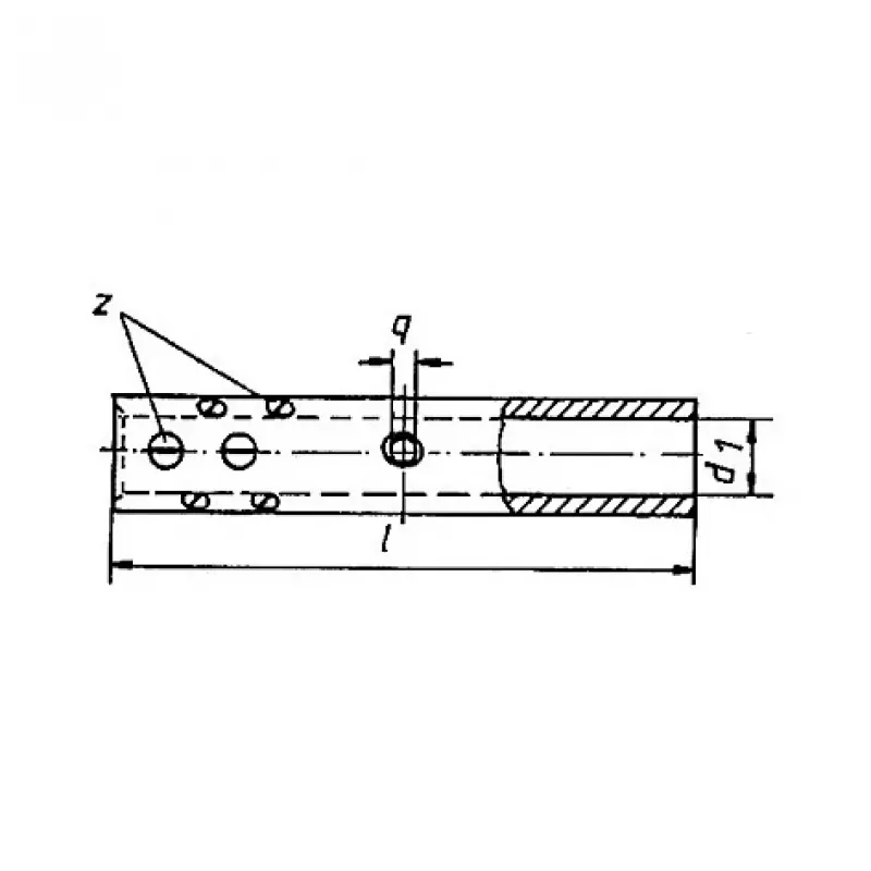 KLAU Rohrschraubhülse 10mm² 552R mit Lötloch für Leiterverbindung