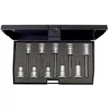 GEDORE 1509918 10-teiliger Sechskant-Steckschlüsseleinsatz-Satz 3/8 inch Antrieb (10 mm) H4-H17 im Metallkoffer