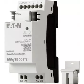 Eaton easyE4 DC 8TE1 Digital-I/O-Erweiterungsmodul, 4DI/4DO, 24V DC, Transistor PNP