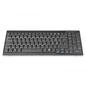 DIGITUS Tastatur mit Schweizer Layout für TFT-KVM-Konsolen, USB, Schwarz