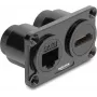 Delock Dual Panel Mount RJ45 Cat.6 + HDMI 4K Buchse Schwarz