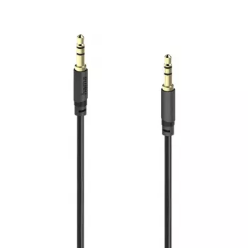 Hama Basic Line 3,5-mm-Klinken-Audiokabel, Stecker auf Stecker, 3 m, Schwarz