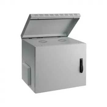 EFB 19 inch Wandgehäuse 9U Tiefe 450mm IP55 vormontiert RAL7035 Grau