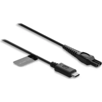 Delock USB Type-C Ladekabel 15 V für elektrische Rasierer, kompatibel mit Philips OneBlade Pro 360 HQ7 HQ8 HQ9 Serie, Ersatzkabel 1 m