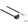 Delock Gabellichtschranke 5 mm Typ L mit 4 offenen Kabelenden NPN L/D wählbar 2 m