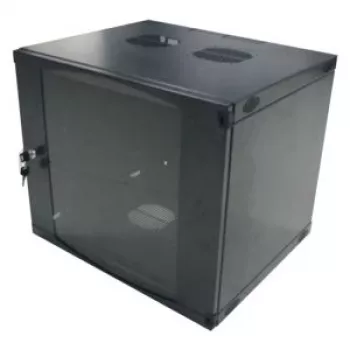 LogiLink 19 inch Wandmontage-Einzelteil-Schrank 6U, Flat Pack, Schwarz (RAL 9005)