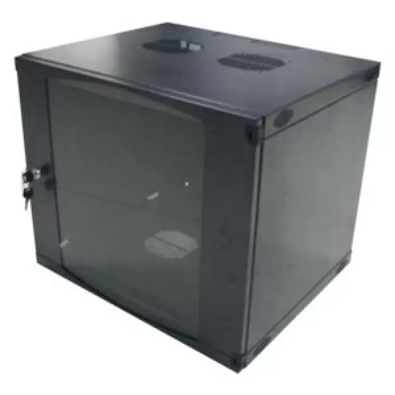 LogiLink 19 inch Wandmontage-Einzelteil-Schrank 6U, Flat Pack, Schwarz (RAL 9005)