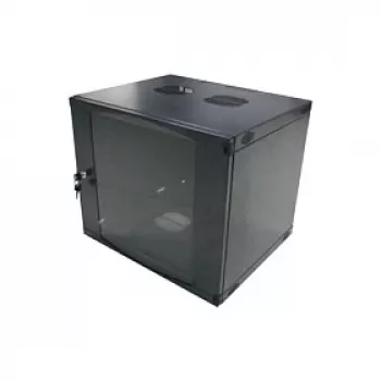 LogiLink 19 inch Wandmontage-Einzelteil-Schrank 6U, Flat Pack, Schwarz (RAL 9005)
