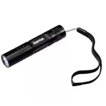 Hama Regular R-98 Taschenlampe, Schwarz, 9 LEDs, 30 lm, Aluminium