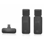 Behringer SMART MIC 2 Drahtloses Smartphone-Mikrofonsystem mit Lightning-, USB-C- und 3,5-mm-Konnektivität, 2,4-GHz-Digital, omnidirektionaler Kondensator, bis zu 100 m Reichweite, 7 h Akku, inklusive Lavalier-Eingang, Windschutz und Tragetasche