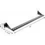 Delock 19 inch 1U Kabelmanagement-Panel mit verstellbarer Tiefe 40-90 mm, Schwarz