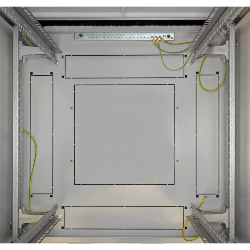 EFB PRO-4288GR.G1S2 42U 19 inch Netzwerkschrank, Grau RAL 7035, 800x800x2000 mm, Fronttür aus Sicherheitsglas